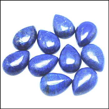 5gab dabas lapis lazuli stoneteadrop ūdens formas akmens cabochons lapis KABĪNES 10x14mm 13x18mm 18x25mm karstā sellling metāla bāzes augšu