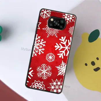 Ziemassvētku Sniegpārsliņas Gadījumā Xiaomi Redmi 9.a 9.C 8 T, 7 Redmi Piezīme 9S 10 Lite Mi 10 Ultra POCO F2 Pro X3