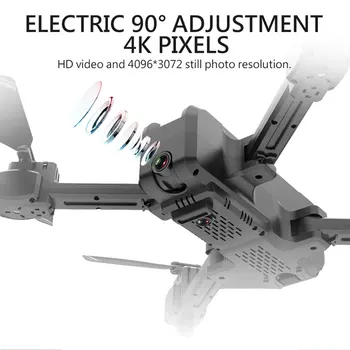 Jaunākās KF607 Quadcopter ar Wifi FPV 1080P 4K IZŠĶIRTSPĒJAS Dual Kameras Optisko Plūsmu Selfie Dūkoņa Salokāms Mini Dron VS SG106 visuo xs816