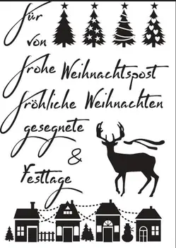 Vācu Ziemassvētku Skaidrs, Silikona Zīmogus par DIY Scrapbooking/atmiņas Kartes Izgatavošana/Bērniem, Ziemassvētku Rotājumi Piegādes Tautas A1372