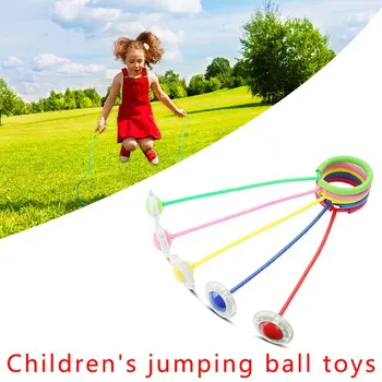 Lēkt bumba, bērnu rotaļu elastīgs flash jump kāju uz Yo Yo kāju gredzenu gaismas rotācijas kāju šūpoles gredzens
