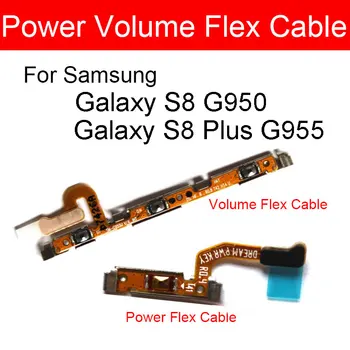 On/off Power + Volume Up/down Pogu, Flex Kabelis Samsung Galaxy S8 S8 Plus G950 G955 Sānu Taustiņu Vadības Rezerves Daļas