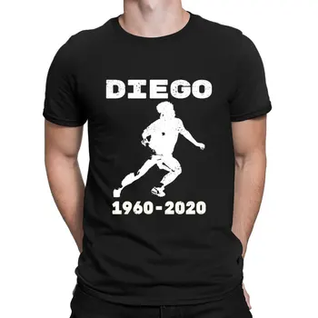 Puses dieva Djego Maradona 1960. Gada Vasaras Stila Kokvilnas Tendence Projektēšana Burts O Kakla Pamata Pretgrumbu t-krekls