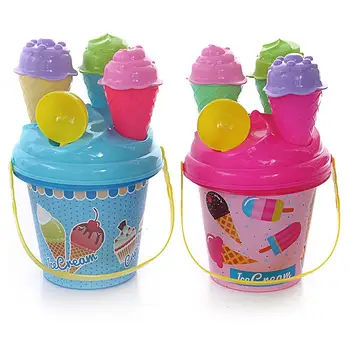8Pcs Bērniem Āra Pludmales saldējuma Kauss Kausu Modelis Spēlēt Smilšu Smilšukaste Rotaļlietas