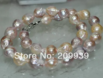 Bezmaksas piegāde 003422 Dabas multicolor pilienu Kasumi kultivētas pērles kaklarota