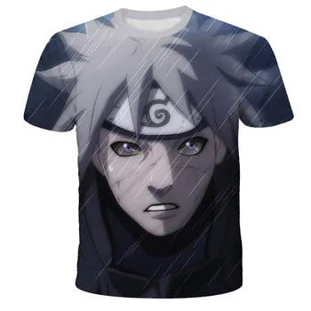 2020. gada Vasaras T-krekls Japāņu Anime Naruto Gadījuma T krekli Karikatūra Bērnu 3D Zēnu t krekls Modes Elpojošs, Bērni, Drēbes, krekli