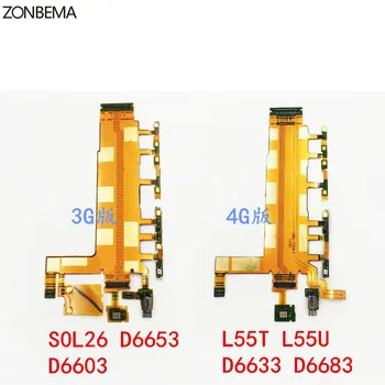 ZONBEMA 20pcs/daudz Ieslēgšanas/Izslēgšanas Slēdzis, Skaļuma Pogu Mikrofons Vibrators flex Kabelis Lentes Sony Xperia Z3 3G, 4G