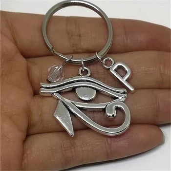 Acu Keychain ar Sākotnējo un Baltām Pērlītēm Eye of Horus Keychain Ēģiptiešu Dieviete Seno Acu Ra Keychain Acs skaudīga Acs Rotaslietas