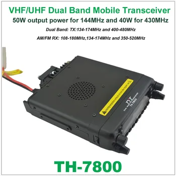 TYT TH7800 TYT TH-7800 Auto Radio Mobilo Radiosakaru Radiostacija Dual Josla 136-174/400-480MHz 50W VHF/40W UHF Mobilā radiostacija