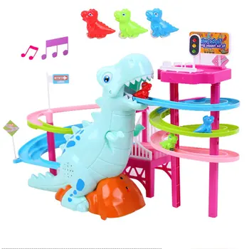 Mūzikas Karikatūra Dinozauru Paradīze Uzvalks Cūku Rotaļlietas, Kāpjot Pa Kāpnēm Dziesmu Peggy Slaidu Elektriskie Montāžas Krāsains