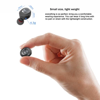 Bezvadu TWS Earbuds Bluetooth V5.0 Austiņas Stereo Austiņas Mini Dvīņi Austiņas ar Mic Uzlādes Lietā par iPhone Android