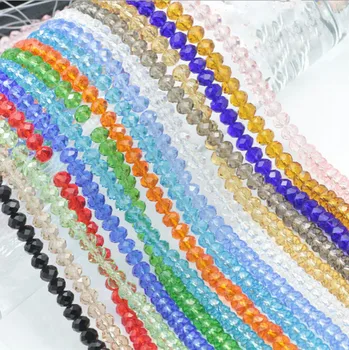 Jaunas Ielidošanas 4mm Candy Krāsas Apaļas Slīpētas Stikla String Krelles Partiju Kāzu Dekorēšana Rotaslietas DIY