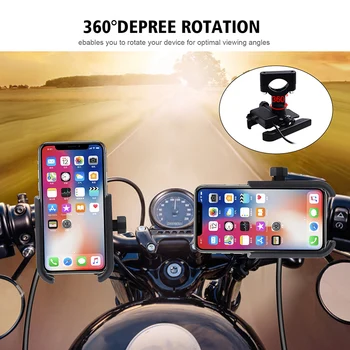 2019 Karstā Motociklu Spoguļi/Stūres Tālruņa Turētājs Stāvēt 360 Pagriezt Turētājs, Universālā Tālruņiem J99