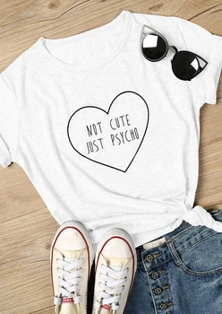 Nav Gudrs, Tikai Psiholoģiski Sirds, T-Kreklu smieklīgi grafikas saukli tees 90s sieviešu modes topi, tumblr grunge estētisko t krekls K912