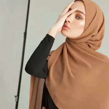 Sievietes Augstas Kvalitātes Burbulis Šifona šalle,musulmaņu hijab,tīrtoņa Krāsu Tērzēšanas Šalles,Pludmales Hijab Foulard Musulmaņu Šalles 30 krāsas