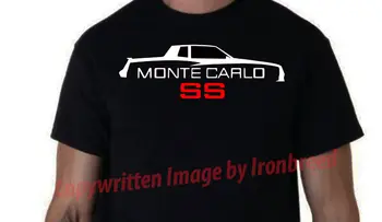 1983-1984 83-84 Chevy Monte Carlo Ss Auto Siluetu T-Krekls Ar Logo, Emblēmas Jaunas! 2019 Unisex T-Veida