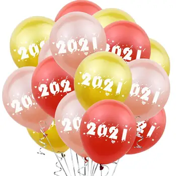 10pcs ir 2021. laimīgu jauno gadu digitālās drukas balonu 12 collu lateksa baloni jaunais gads partijas apdare piegādēm, lai atzīmētu birthd