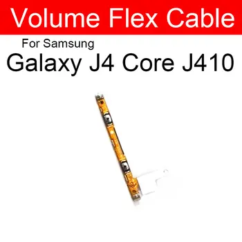 Tilpums & Par Off Power Flex Kabelis Samsung Galaxy J4 Core J4Core SM-J410G J410G Slēdža Pogas Taustiņu Pusē Maināma Lente Kabeļu