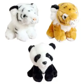 Gudrs Simulācijas Tiger/Panda Plīša Lelle Pildījumu Dzīvnieku Mīļu Mīksto Rotaļlietu Dīvāns Auto Spilvens, Bērnu Guļamistaba Dekorēšana