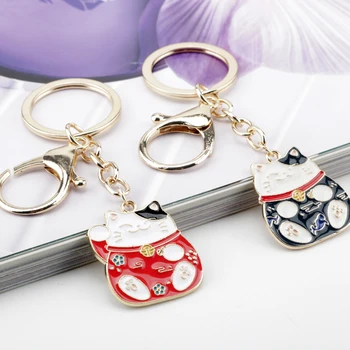 Japāņu Fortune Cat Keychains Koi Zivju Airpods Kulons Atslēgu piekariņi Jaukums Sieviešu Modes Modes prece, Atslēgu Gredzens