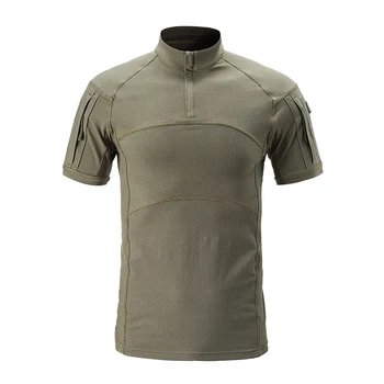 Jauni Maskēšanās Taktiskās T-krekls Cilvēks Vasaras Elastīgs Militārā Stila Armijas Kaujas T-krekli, Kokvilnas, ar garām Piedurknēm Camo Medībām Drēbes