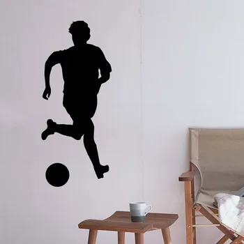 Spēlēt Futbolu Cilvēks Modes Modelis, Sienas Uzlīmes Dzīvojamā Istaba Guļamistaba Zēni Vinila Decals rotaļu istaba, Mākslas Plakātu Sienas K798