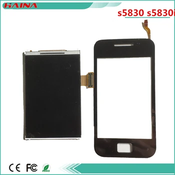 3.5 lcd + Touch telefonu Samsung Galaxy Ace S5830 S5830i S5839i LCD ekrānu Digitizer Stikla Priekšējais Panelis