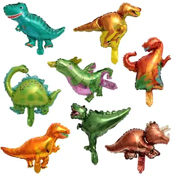 Dinozauru puse baloni pastaigas dinozauru 18inch dinozauru kārtu folija baloni karikatūra pūķis happy birthday puse dekori bērnu rotaļlietu