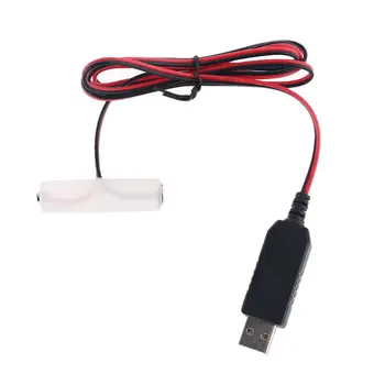 LR6 AA Baterijas Eliminator USB Barošanas Kabelis Aizstāt 1-4gab 1,5 V AA Baterijas Radio Elektriskie Rotaļu Pulksteni LED Lentes