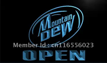 LA084 - Mountain Dew Alus ATVĒRTS Bārs LED Neona Gaismas Zīme, mājas dekoru amatniecības