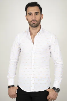 DeepSEA White Gadījuma Normālu Pelējuma Vīriešu Krekls No 100 Kokvilnas Dot Modelis Ar Garām Piedurknēm Ikdienas Biznesa Četri Gadalaiki Ikdienas Apģērbu 2003159