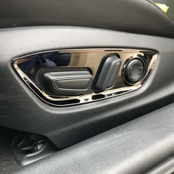 CarManGo Auto Aksesuāri Sēdekļu Pielāgot Kontroles Slēdzi Panelis Melns, Vāks Rāmja Uzlīme Apdare Toyota Camry XV70 2017-2020
