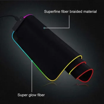 ZL 2 In 1 LED RGB Mouse Pad USB Vadu Apgaismojums Bezvadu Uzlādes Funkcija Mouse Pad Anti-Slip Gumijas Bāzes Peles Paliktņa