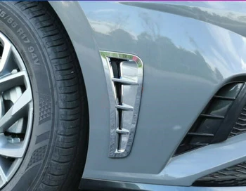2gab Interjera Chrome Priekšējā Bufera Sānu Gaisa atveres Vāciņu Molding Apdares Fit par Hyundai Sonata 2020 2021 Auto Piederumi