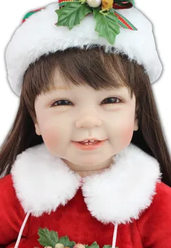 55cm 22inch bebe dzīvs glītu vinila jaundzimušo princesi, Atdzimis Bērnu Silikona Lelles modelēšana Toddler bērniem Ziemassvētki dzimšanas dienas dāvana