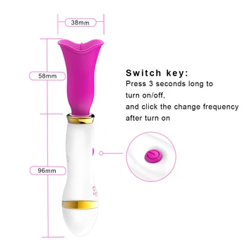 Seksa Rotaļlietas Sievieti AV Stick Mēles Laiza Vibrators Dzelksnis Klitoru Laiza Stimulators 12 Ātrums Masturbator Silikona