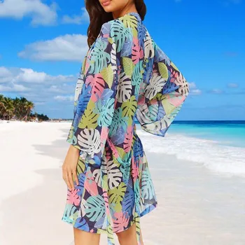 Šifona kreklu Modes Sieviešu Vidū Piedurknēm Drukāšanas Smock Jaka Beach Blūze Viegli Topi augstas kvalitātes Atbalsta vairumtirdzniecības 2020