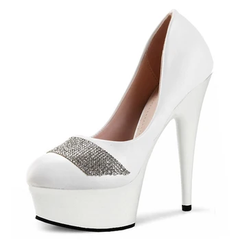Jauno Modes Stila Kārta Spolei uz Duncis Modes augstpapēžu kurpes Sieviešu. Gadam Jaunas Kurpes 15 Cm Augsti Papēži, Platforma Sūkņi