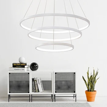 Vienkāršas Radošo Loku, Gredzena Dizains Droplight Modernu LED Pendant Lampas piederumi Dzīves Ēdamistaba dekors Gaismas Mājas Apgaismojums