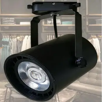 LED Dzelzceļa Apgaismojums 30W 35W E27 PAR30 COB LED Track Light Black/White Shell LED Griestu Lampas, LED Prožektors LED Sienas gaismas