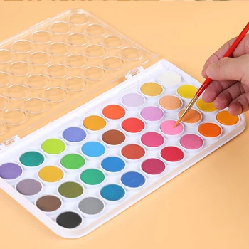 Akvareļu Krāsas ekranizējums ar Otiņu Spilgtu Krāsu Cieto Akvarelis Pigmentu Komplekts Antistresa Izglītojošas Rotaļlietas Bērniem