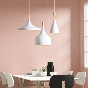 Nordic Style Mūsdienu Vienkārši Radoši Neatkarīgi Lampas Ēdamistabas Virtuves Gultas vietas Jaunā Bāra Letes Neatkarīgu Gaismas E27 LED Apgaismojums