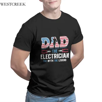 Vīriešu T-krekls Tētis Elektriķis Mīts, Leģenda Tēvi Essentials Punk Kawaii Īsām Piedurknēm Streetwear Vīriešu Apģērbu 35727