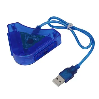 Joypad Spēle USB Dual Spēlētājs Converter Adaptera Kabelis PS2 Pievilcīgs Divlīmeņu Playstation 2 GAB USB Spēļu Kontrolieris Ar CD Driver