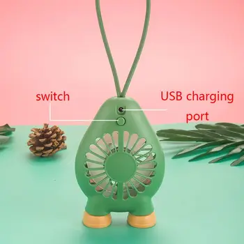 Mini Portatīvo Dzesēšanas Ventilatoru Gudrs Avokado Modelis Ventilatora Gaisa Dzesētāja USB Uzlādes Mājas Biroja Lietošanai