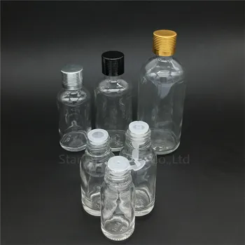 100GAB 5ml/10 ml/15 ml/20ml caurspīdīga Stikla Pudeles, Flakoni Ēteriskās Eļļas Pudeli ar skrūvējamu vāciņu+kontaktdakšu, 30ML/50ml/100ml Smaržas pudele