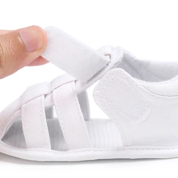 Vasaras gumijas zole bērnu apavi zēns toddler pirmais gājējs balto puiku kurpes jaundzimušo apavu vairumtirdzniecība