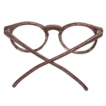 Agstum Skaidrs, Objektīvs Kārta Retro Koka Krāsas Brilles Tuvredzība Rāmis Vintage Optiskās