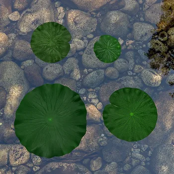 Mākslīgās Peldošās Putas Lotosa Lapas Dekori Dīķi Akvāriju un Skatuves Reāli Lotus Zaļumi Zaļo Augu Zivju Baseins Decora