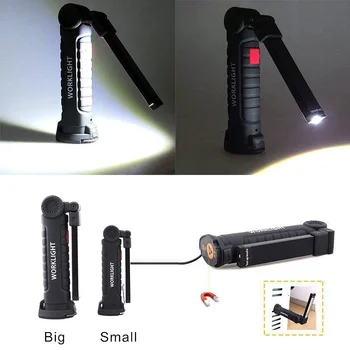 Darba indikators USB Uzlādes LED indikators 5 Režīmi Locīšanas Avārijas Spilgtumu Zibspuldzes Lampas Karājas lāpu lampas 2 Izmēri Ūdensizturīgs